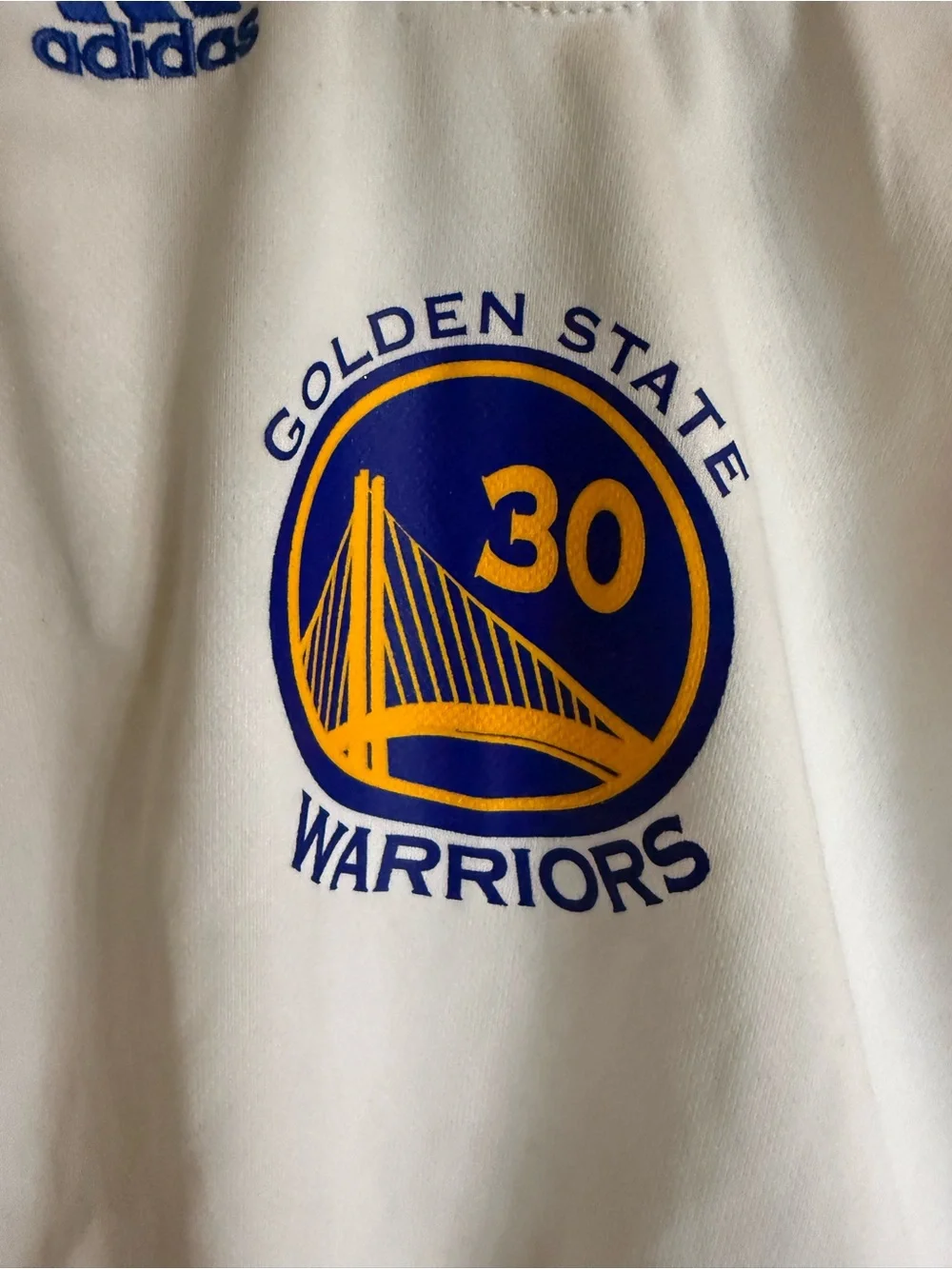 Adidas Stephen Curry Golden State Warriors Jersey Romper Onesie 12M White
